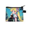 Hermosa chica guerrera caricatura monedero estudiante linda bolsa mini bolsa para audífonos cremallera tarjetero un lote de caliente