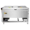 Equipo para pelar y limpiar frutas y verduras, que incluye una peladora y limpiadora de patatas y batatas totalmente automática, y una máquina de lavado y pelado de verduras con cepillo de burbujas
