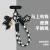 Moda de Lujo Ligero Yuanbao Caballo DIY Lanyard para Teléfono Cadena Tejida para Funda de Teléfono Cuerda Antirrobo Antiperdida Colgante de Moda