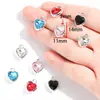 Colgante de corazón de piedra brillante incrustada en aleación simple para pulsera, collar, pendiente DIY, accesorio decorativo W715