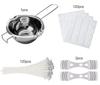 Kit de artesanato para fazer velas DIY 15cm pavio de vela adesivo dispositivo centralizador recipiente para despejar cera