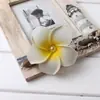 4-9cm Tocado Simulado de Frangipani Eva Flor Seca Flor Hawaiana Cabeza Vacaciones en la Costa Pinza para el Pelo Falsa Tocado