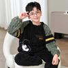 Pijamas de otoño e invierno para niños, ropa de franela gruesa para niñas y bebés, ropa de casa con dibujos animados para estudiantes de primaria.