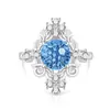 Anillos de Estilo Vintage de Alta Venta en Transmisión en Vivo con Piedras Preciosas de Colores, Chapados en Oro, Incrustados con Diamantes de Alto Carbono, Anillos de Joyería de Moda