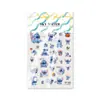 Pegatina para Uñas Sky Lilo y Stitch Relieve Tridimensional Dibujos Animados Azul Linda Cámara Pegatina 5D Pegatina para Uñas