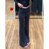 Pantalones Deportivos de Color Sólido Acampanados para Mujer Otoño 2025 Nuevo Americano Sexy con Caída Estilizado Ropa de Trabajo Pantalones Acampanados de Yoga