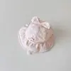 Chapéu de Bebê Coreano Qiunan Verão Fino Proteção Solar Aba Larga Boné de Baseball Menina Bebê Recém-Nascido Chapéu de Sol