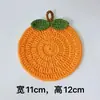 Posavasos de Ramo Hecho a Mano de Producto Terminado Transfronterizo, Posavasos de Comedor de Flor Tejida Naranja Creativos Tejidos a Crochet