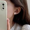 Pendientes de Mariposa de Lava Chapados en Plata para Mujer, Nuevos, Lindos, Lujo Ligero, Diseño de Nicho, Irregulares, Textura Líquida