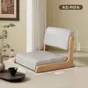 Silla de suelo Silla Tatami Taburete con respaldo estilo japonés Cama para uso en mirador de madera maciza Silla para habitación japonesa Silla sin patas