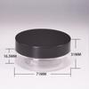 Botella Transparente de Boca Ancha de 50 ml Botella Redonda de Plástico Negro Botella para Crema de Mascarilla Facial Lista para Exportación Transfronteriza