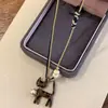 Gato Sino~Colar Longo Feito à Mão com Estampa de Leopardo Design de Nicho da Ins Design Versátil para o Dia a Dia Colar Corrente para Suéter