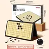 Juegos de Ajedrez Educativos Deli con Múltiples Opciones: Ajedrez de Tierra Plegable Magnético, Ajedrez de Animales, Ajedrez Volador, Ajedrez Chino, Ajedrez de Cinco Piezas, Mayoreo