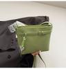 Bolsa de cubo nueva de estilo coreano para primavera y verano, nicho simple, patrón de lichi, bolsa cruzada casual para el trabajo, hebilla de cinturón distintiva, bolso para mujer