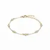 Pulsera de Circonita Burbuja, Estilo Minimalista, Versátil, Pulsera de Cobre Chapada en Oro, Popular en Xiaohongshu, Suministro Directo de Fábrica
