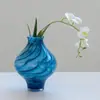 Florero de Vid Soplado a Mano Creativo de Boca Pequeña de Lujo Accesible Morandi Adornos Hidropónicos de Flores para Sala de Estar del Hogar de Gama Alta