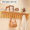Perchero de pared con forma de tecla de piano de madera maciza, perchero de pared para dormitorio, recibidor o detrás de la puerta de entrada, perchero para abrigos y sombreros sin necesidad de taladrar