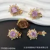Pulsera Brazalete Collar Joyería de Copo de Nieve con Cierre de Cuentas DIY Corte Rosa Milenio Zirconia