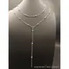 Moda Transfronteiriça Europeia e Americana Simples Geométrico Tassel Miçanga Colar Clavícula Colar Temperamento Multicamadas Criativo Colar Longo Joia