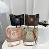 Bolsa de Ombro Estampada Retrô para Mulheres, Bolsa Tote Casual e Simples de Grande Capacidade, Novo Estilo 2026, Bolsa de Mão Elegante para o Dia a Dia