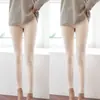 Calça longa feminina de veludo aquecimento rápido quente sem costura para o frio cintura alta modeladora de barriga calça térmica