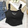 Nuevo Top de Tirantes Estilo Hong Kong para Chica Caliente, Ajustado, Versátil, Deseo Puro, Adelgazante, Sin Mangas para Mujer, Chaleco Anti-Exposición Envolvente de Pecho para Mujer
