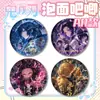 Insígnia de Macarrão Instantâneo AR Demon Slayer, Insígnia Dupla Brilhante PET Série Sombra Demon Slayer, Nova Insígnia Grande com Estampagem a Frio em Relevo