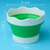 Copo misturador de cores para pintura infantil transfronteiriço, balde de silicone dobrável para lavar pincéis, ferramenta de arte multifuncional para mistura de tinta aquarela