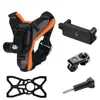 Adecuado para accesorios GoPro, soporte de barbilla para casco, juego 5 en 1, juego de soporte de fijación para casco de vehículo todoterreno