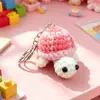 Chaveiro de tartaruga fofo transfronteiriço, mini brinquedo de pelúcia de crochê de tartaruga, pequeno brinquedo criativo, chaveiro adorável