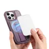 Adecuado para iPhone 17 Funda de Teléfono Móvil de Cuero Liso de Alta Calidad, Magnética Magsafe Apple 16 Correa de Muñeca de Cuerda Elástica 14 Funda