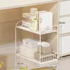 Prateleira de armazenamento sob a mesa, estante de chão móvel, estante carrinho lateral para mesa de escritório, estante de armazenamento de mochilas ao lado da mesa