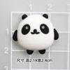 Orejas tridimensionales de oso de fresa, PVC, oso acostado, gato, blanco y negro, goma suave, carcasa para teléfono móvil, carcasa para auriculares, accesorios decorativos de dibujos animados, bricolaje