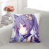 Mercancía de Genshin Impact Almohada de Peluche Impresa Dibujo Animado Anime Bidimensional Respaldo Sofá Cojín de Dormitorio Marca Compartida Decoración del Hogar