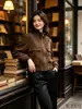Comercio Exterior de Amazon Venta Caliente Ropa de Mujer 2026 Otoño Estilo Meilade Cuello de Canalé Bolsillo Casual Chaqueta Corta Tricolor
