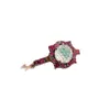 Anillo de Moda Ultra Brillante Corte Fuego Artificial Verde Transmitido en Vivo para Mujer, Incrustado con Diamante de Alto Carbono, Azul Tanzanita, Anillo Chapado en Oro Negro