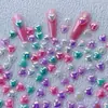 Nueva Joyería para Uñas Aurora Corazón Colores Mixtos Frescos Resina Polarizada con Destellos Decoración para Uñas