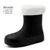 Botas de lluvia de media caña de moda para mujer, botas de lluvia antideslizantes de PVC con borde cruzado, zapatos de agua para mujer, nuevos zapatos de goma, botas de agua, chanclos de cocina