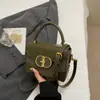 2025 Nova Bolsa Quadrada Pequena Moda Feminina Bolsa Transversal de Mão Estilo Couro PU Bolsa Estilo Quente Grande Capacidade Combinação Diária
