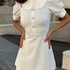 Primavera 2024 nuevo vestido transfronterizo europeo y americano para mujer, temperamento dulce, con cuello de muñeca desmontable 1874