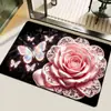 Alfombrilla absorbente de suelo de tierra de diatomeas tridimensional 3D para entrada de baño, felpudo antideslizante para alfombra de baño