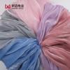 Hilo Catiónico Flor de Hielo Hanfu Tela Antigua Hilo de Organza Onda de Agua Hilo Falda Camisa Manga Larga Seda Brillante Tela Arrugada