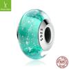 Venta al por mayor de fábrica Dini icónico luz y sombra plata esterlina S925 cuentas de vidrio DIY accesorios para pulsera de cuentas SCZ021
