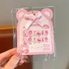 Novas Unhas Infantis Removíveis Vestíveis na Caixa para Meninas, Adesivos de Unha Removíveis, Adesivos de Unha Exquisitos de Desenho Animado, Peças de Unha