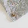 Collar de Acero de Titanio con Lazo de Moda Europea y Americana para Mujer, Diseño de Nicho, Accesorio de Celebridad de Internet, Simple y Versátil, Cadena de Clavícula de Lujo Ligero