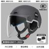 Casco de coche eléctrico con certificación 3c para mujer, invierno cálido, cortavientos, motocicleta, universal para cuatro estaciones, medio casco, casco de seguridad para otoño e invierno