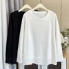 Camiseta de Manga Larga con Retazos de Encaje Estilo Otoño Nuevo para Mujer Gordita Talla Grande Camiseta Básica para Mujer 7922