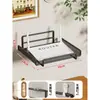 Estante para router sin taladrar agujeros, estante de almacenamiento para pared para sala de estar, caja de almacenamiento wifi, soporte de pared para decodificador de TV