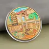 Monedas conmemorativas de ciudades, recuerdos turísticos, monedas coloridas en relieve con paisajes arquitectónicos de Beijing, Shanghái y Nanjing, monedas conmemorativas coleccionables