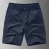 Novedad de Verano Pantalones Cortos Cargo de Algodón Puro para Hombre Casual de Negocios Versátiles Holgados Rectos de Cinco Puntos Modernos Control